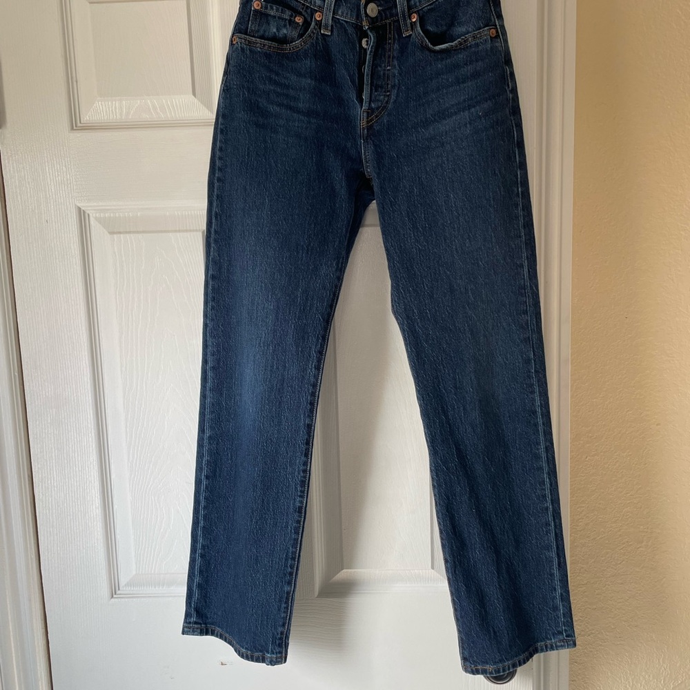 Levi's Women's Straight Leg Jeans - Dark Blue